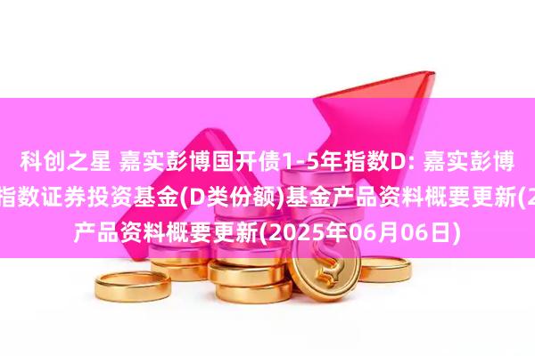 科创之星 嘉实彭博国开债1-5年指数D: 嘉实彭博国开行债券1-5年指数证券投资基金(D类份额)基金产品资料概要更新(2025年06月06日)
