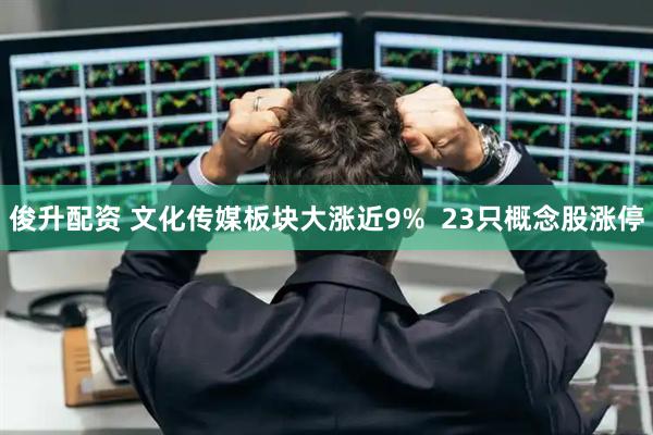 俊升配资 文化传媒板块大涨近9%  23只概念股涨停